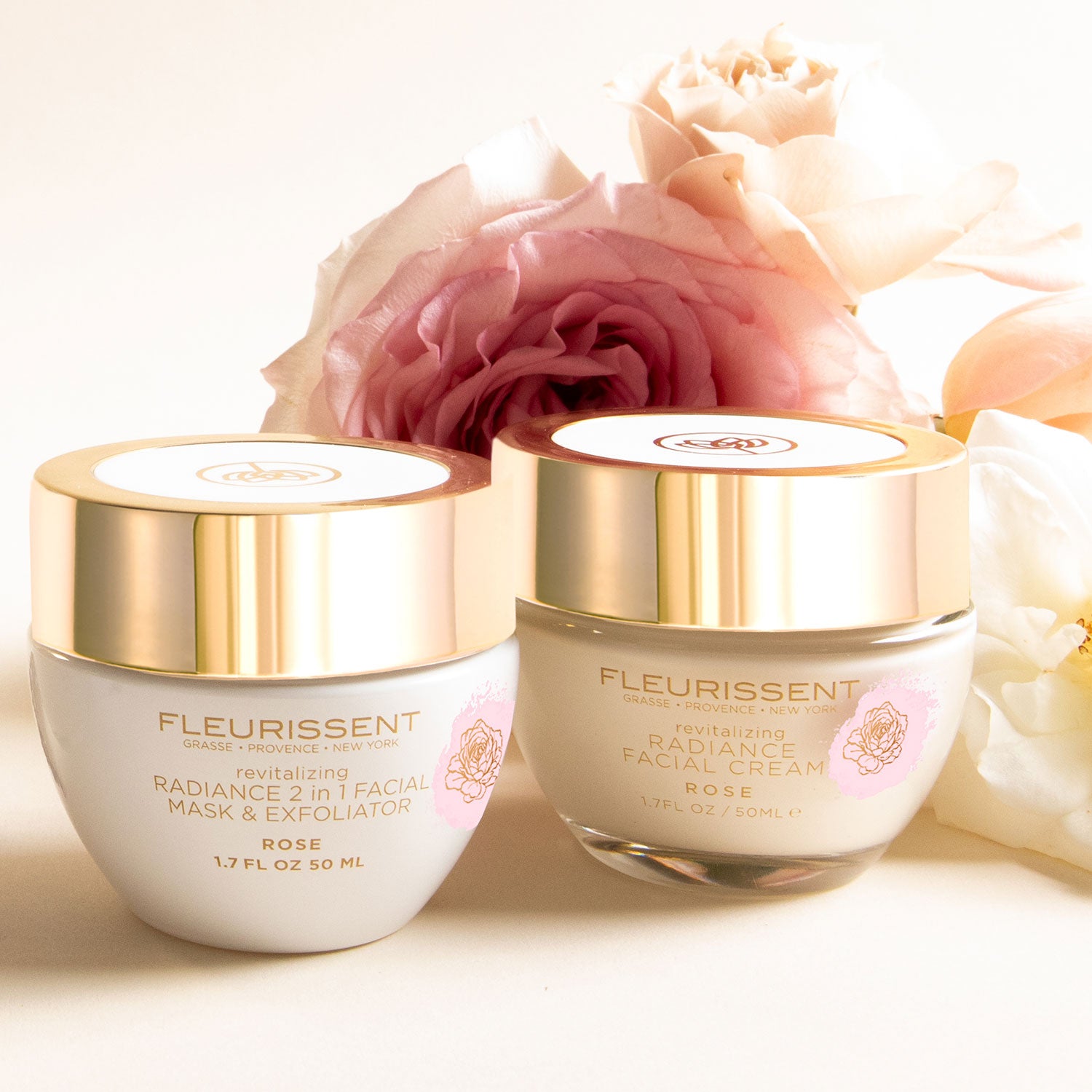 rose facial moisturizer and exfoliating mask