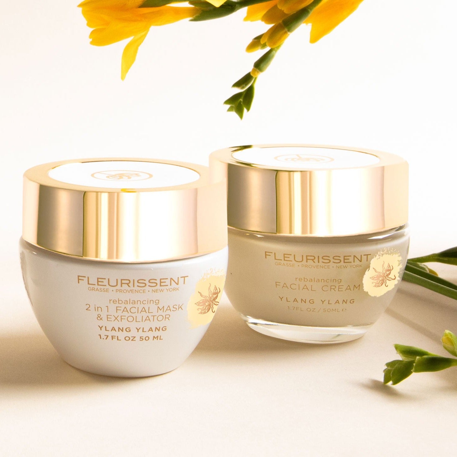 Rebalancing Ylang Ylang Moisturizer + Exfoliating Facial Mask Set