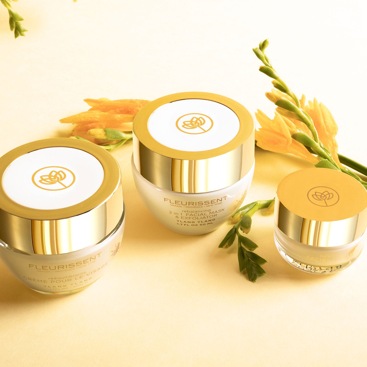 Rebalancing Ylang Ylang Moisturizer + Exfoliating Facial Mask Set